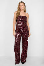 Polyester fiber (polyester) Straight pants Sequins Elegant All Fit  Clothes