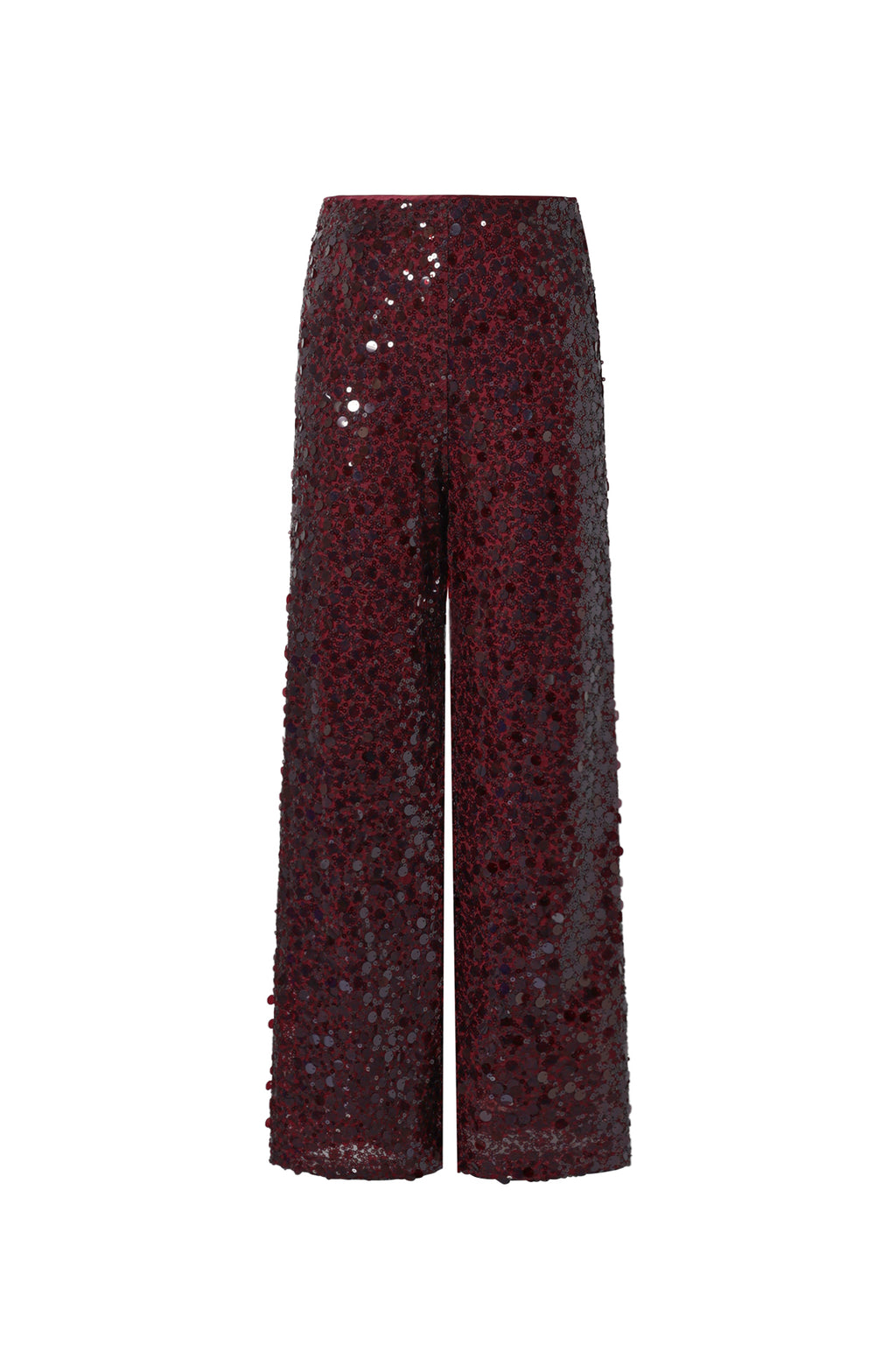 Polyester fiber (polyester) Straight pants Sequins Elegant All Fit  Clothes