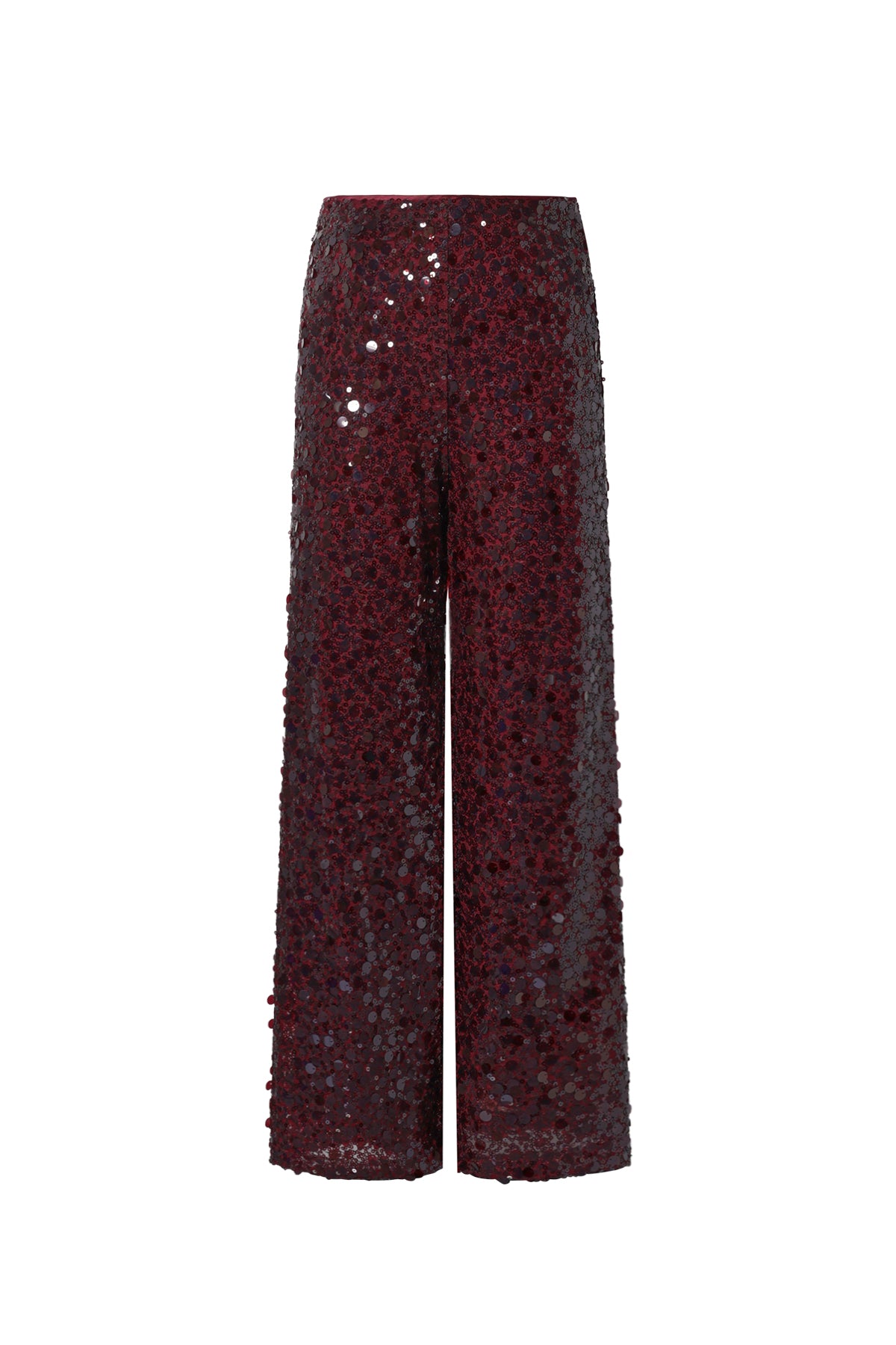 Polyester fiber (polyester) Straight pants Sequins Elegant All Fit  Clothes