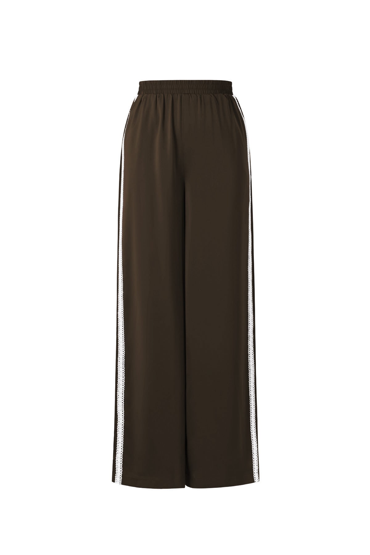 Sportieve broek met satijnen look