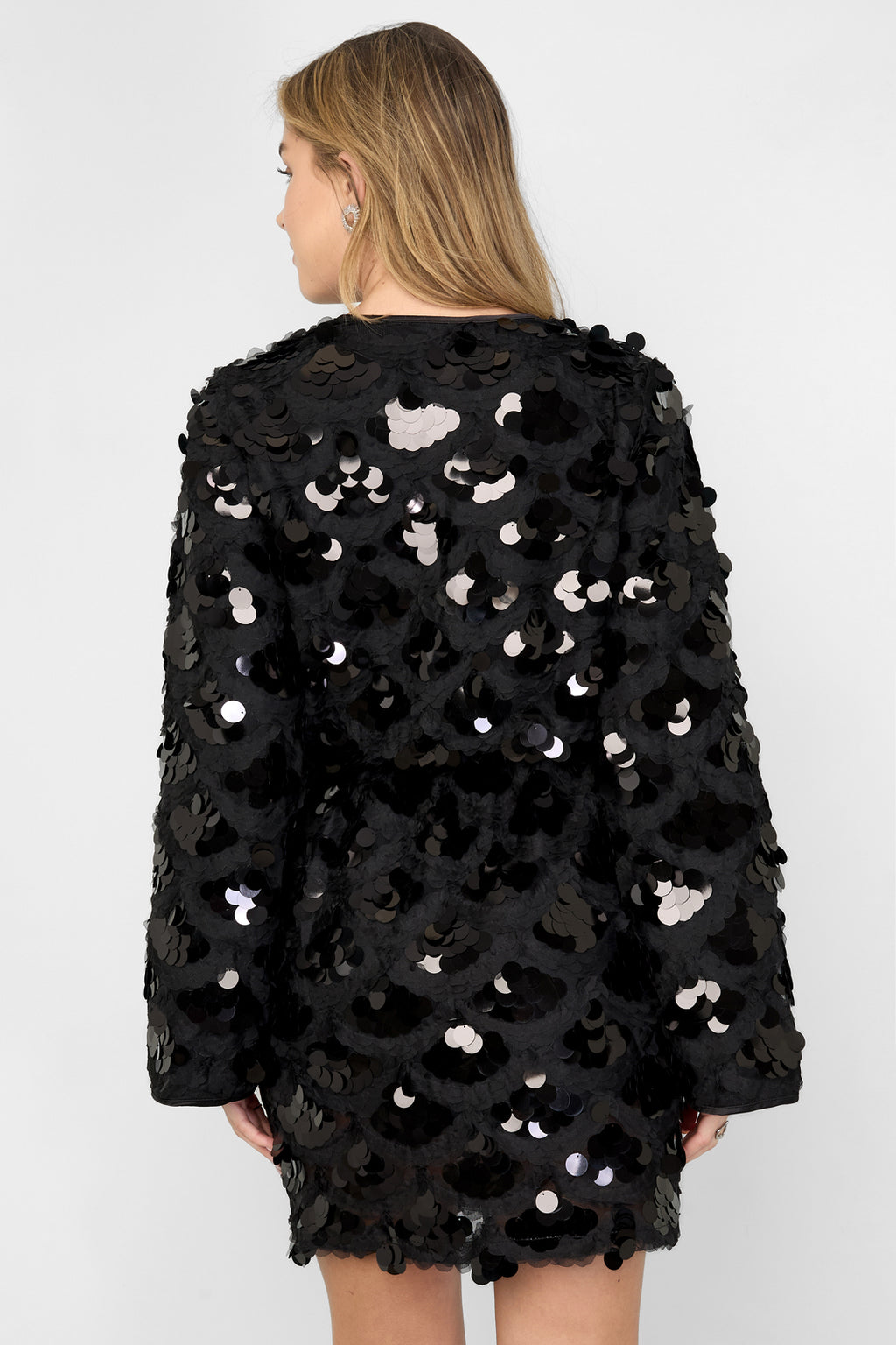 Polyestervezel (polyester) Minijurken Pailletten Elegante herfst-/winterkleding