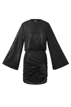 Feestelijke glinsterende wikkeljurk